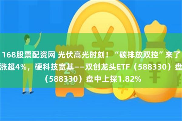 168股票配资网 光伏高光时刻！“碳排放双控”来了，阳光电源领涨超4%，硬科技宽基——双创龙头ETF（588330）盘中上探1.82%