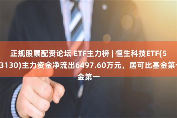 正规股票配资论坛 ETF主力榜 | 恒生科技ETF(513130)主力资金净流出6497.60万元，居可比基金第一