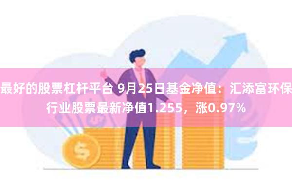 最好的股票杠杆平台 9月25日基金净值：汇添富环保行业股票最新净值1.255，涨0.97%