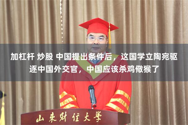 加杠杆 炒股 中国提出条件后，这国学立陶宛驱逐中国外交官，中国应该杀鸡儆猴了